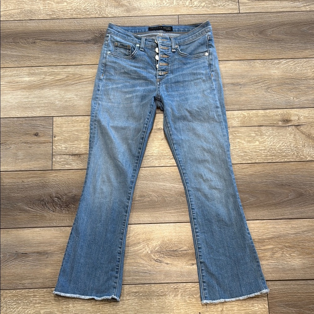 Veronica Beard Women's Blue Flare Jeans
